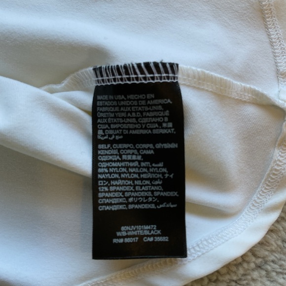 Black and White BeBe Peplum Top - Picture 5 of 5